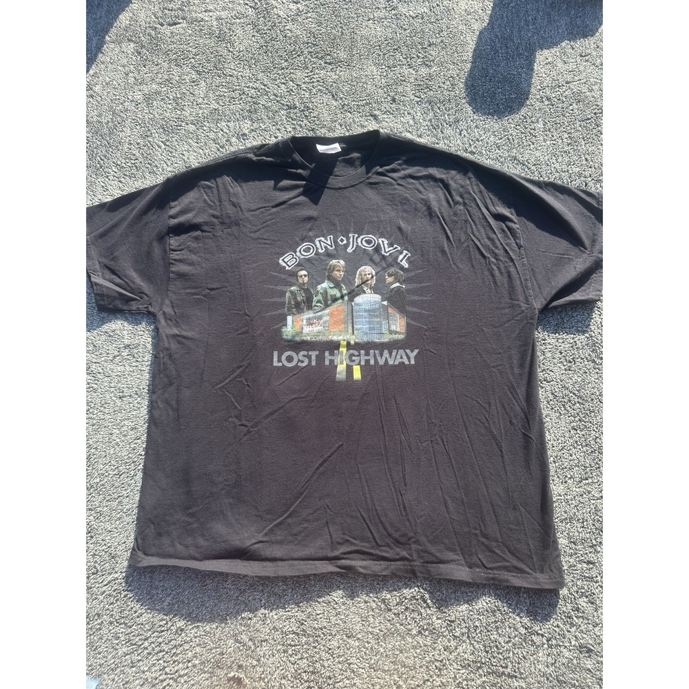 Bon Jovi Lost Highway 2007 Concert Tour T Shirt 3XL Newark NJ Hanes Rock Tee